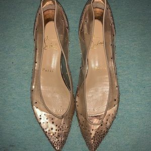 Christian louboutin red bottom flats follies